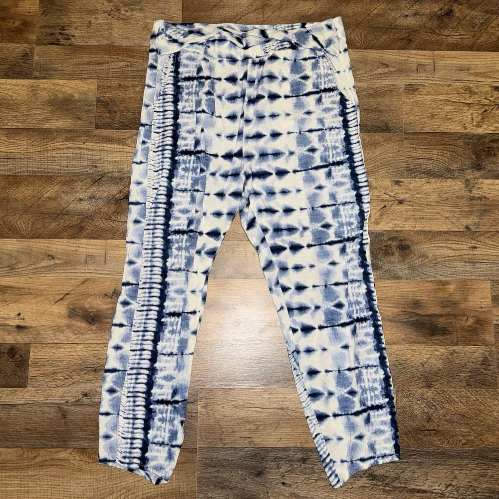 Billabong Tie Dye Blue White Trousers Size XL